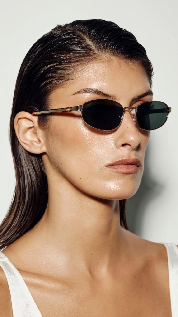 The Angelina Sunglasses - Tort/Green
