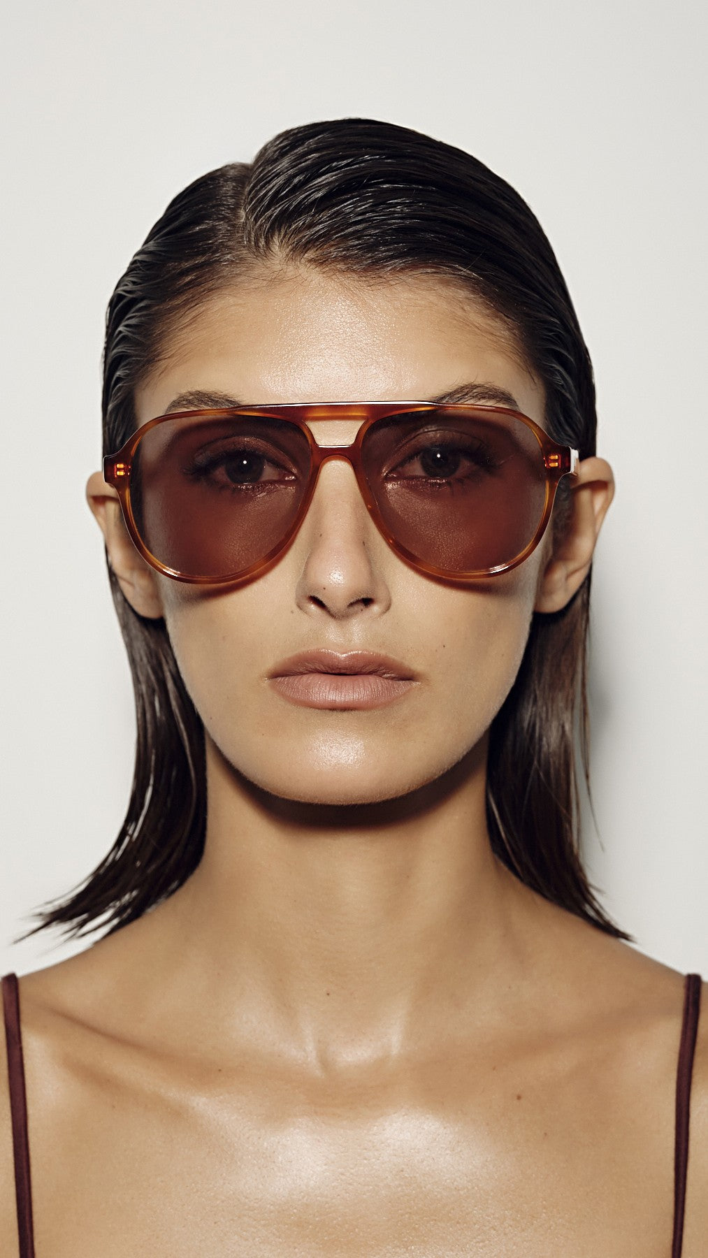 The Florence Sunglasses - Deep Amber/Rose