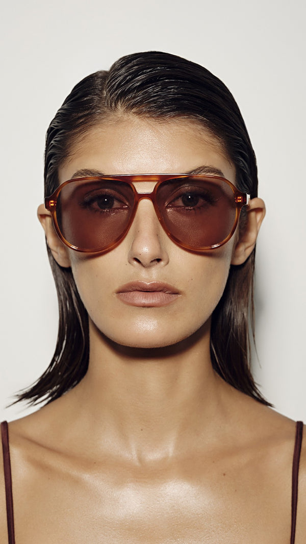 The Florence Sunglasses - Deep Amber/Rose - Billy J