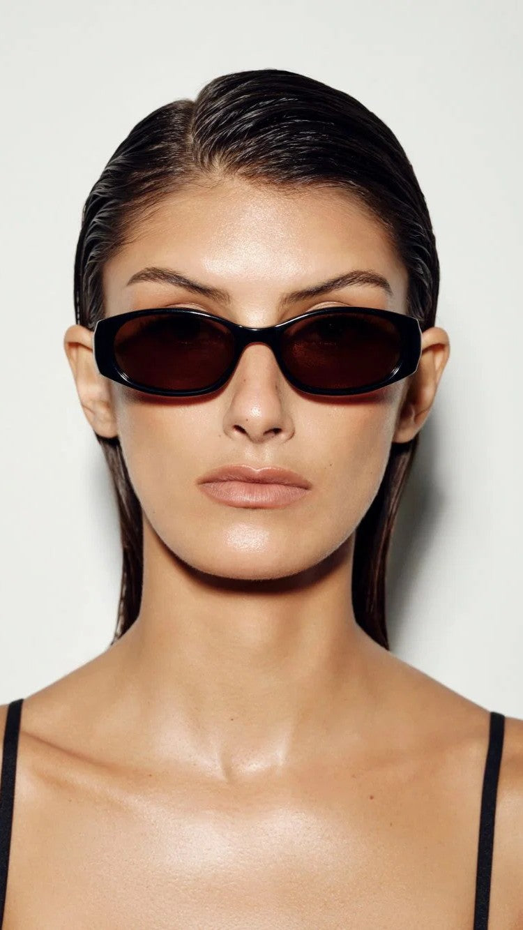 The Harlow Sunglasses - Black/Brown