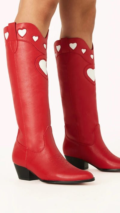 Load image into Gallery viewer, Velma Boots - Scarlet-White

