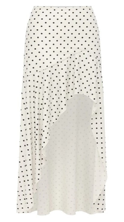 Melody Flounce Midi Skirt - Cream/Black Polka - Billy J