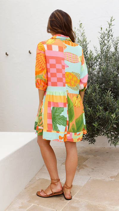 Load image into Gallery viewer, South Beach Mini Dress - Tropical Print

