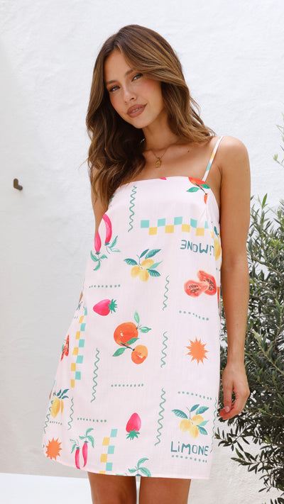 Load image into Gallery viewer, Bethani Mini Dress - Peach Limone - Billy J
