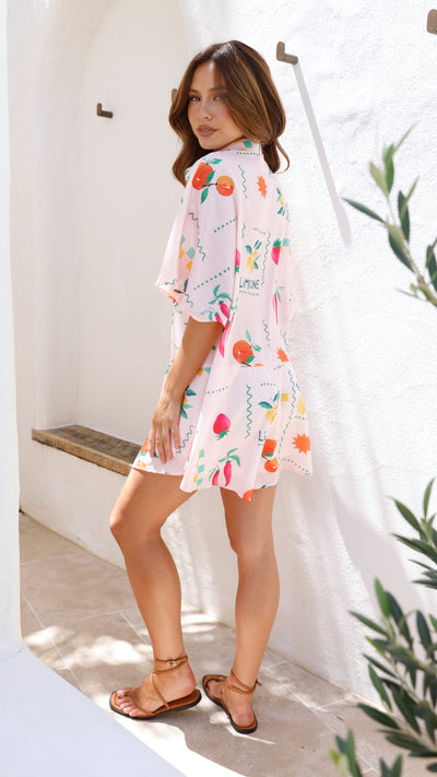 Load image into Gallery viewer, Aralyn Playsuit - Peach Limone
