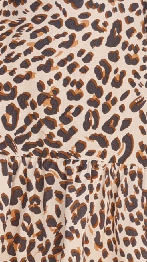 Bethany Mini Dress - Leopard Print