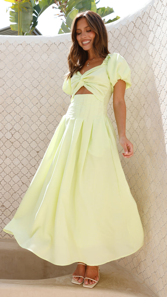 Apella Maxi Dress - Citrus Green
