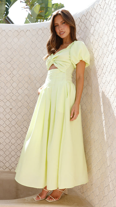 Load image into Gallery viewer, Apella Maxi Dress - Citrus Green
