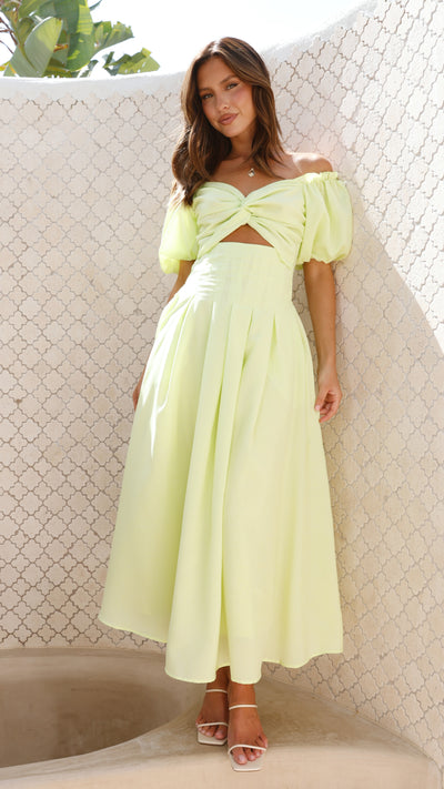 Load image into Gallery viewer, Apella Maxi Dress - Citrus Green - Billy J
