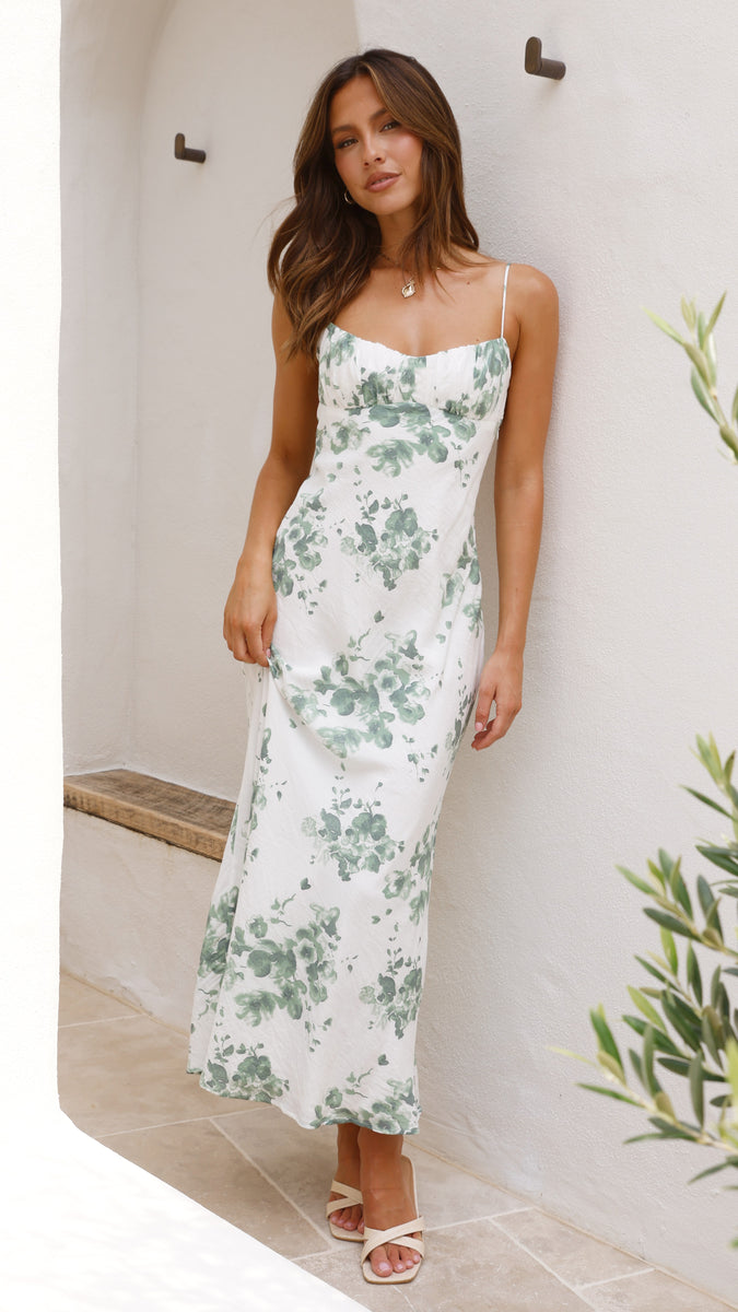 Margie Midi Dress - Green Floral - Buy Women's Dresses - Billy J