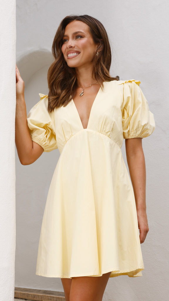 Celine Mini Dress - Yellow