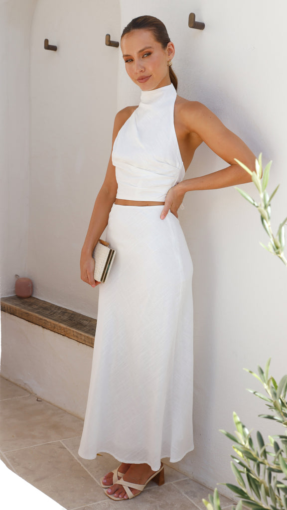 Nicole Maxi Skirt - White
