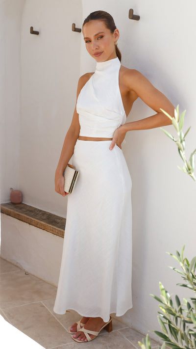 Load image into Gallery viewer, Nicole Maxi Skirt - White - Billy J
