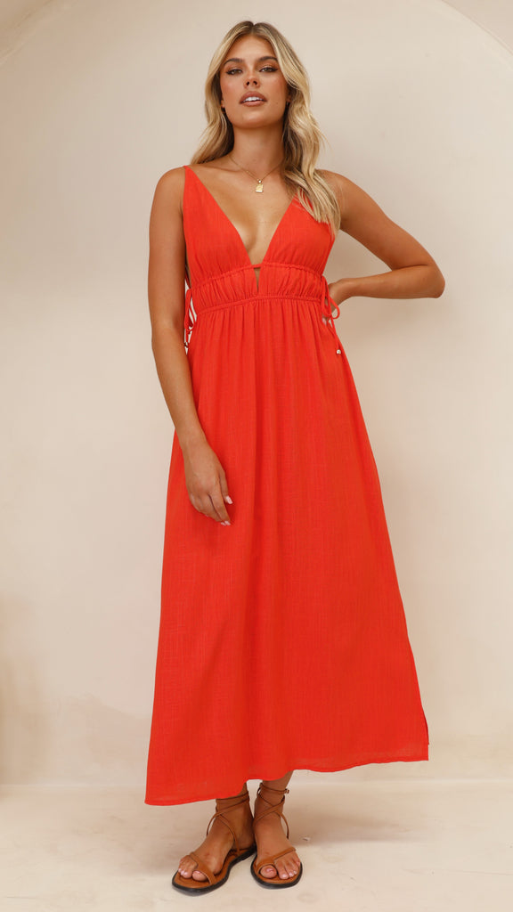 Solita Maxi Dress - Red - Buy Women's Dresses - Billy J