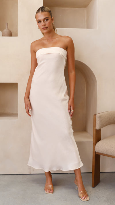 Load image into Gallery viewer, Maeve Maxi Dress - Champagne - Billy J
