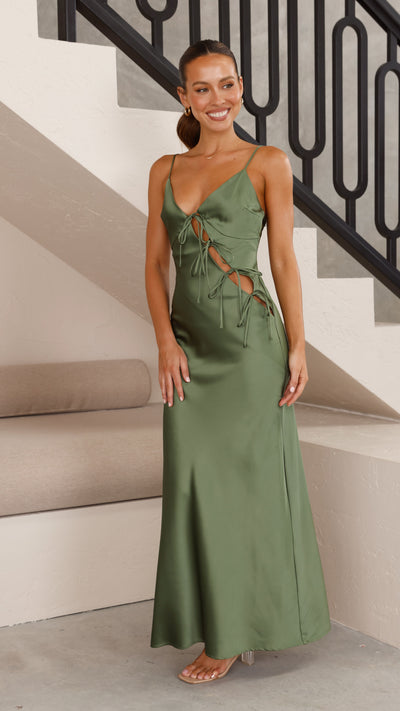 Load image into Gallery viewer, Isadora Maxi Dress - Olive - Billy J
