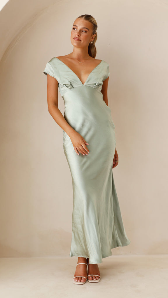 Amelia Maxi Dress - Sage - Buy Woman's Dresses - Billy J