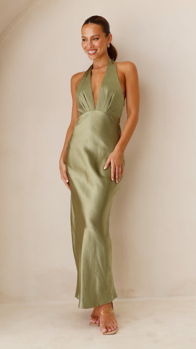 Load image into Gallery viewer, Chloe Maxi Dress - Olive - Billy J
