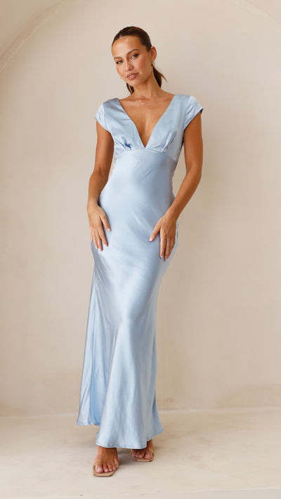 Load image into Gallery viewer, Amelia Maxi Dress - Blue - Billy J
