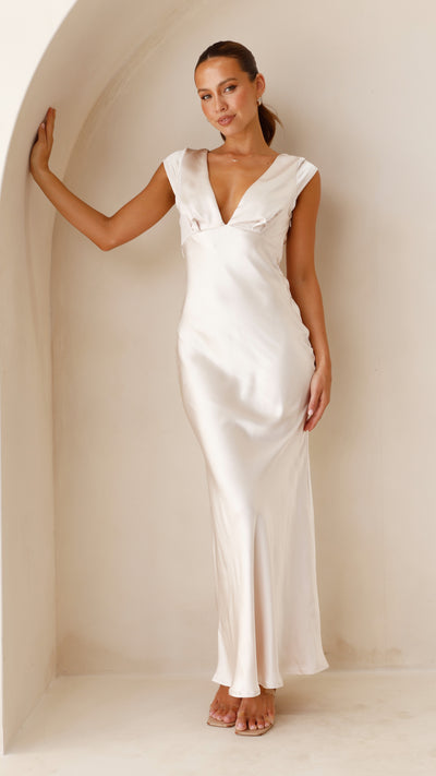 Load image into Gallery viewer, Amelia Maxi Dress - Champagne - Billy J
