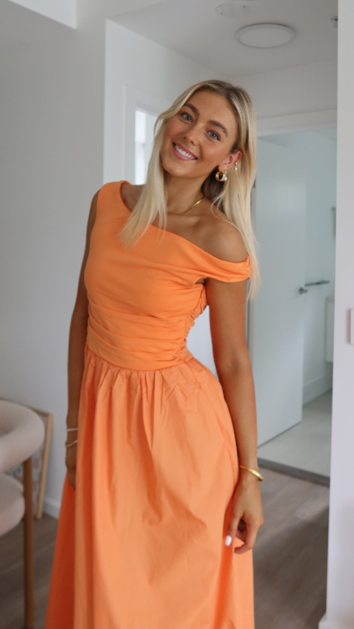 Immy Midi Dress - Melon - Billy J