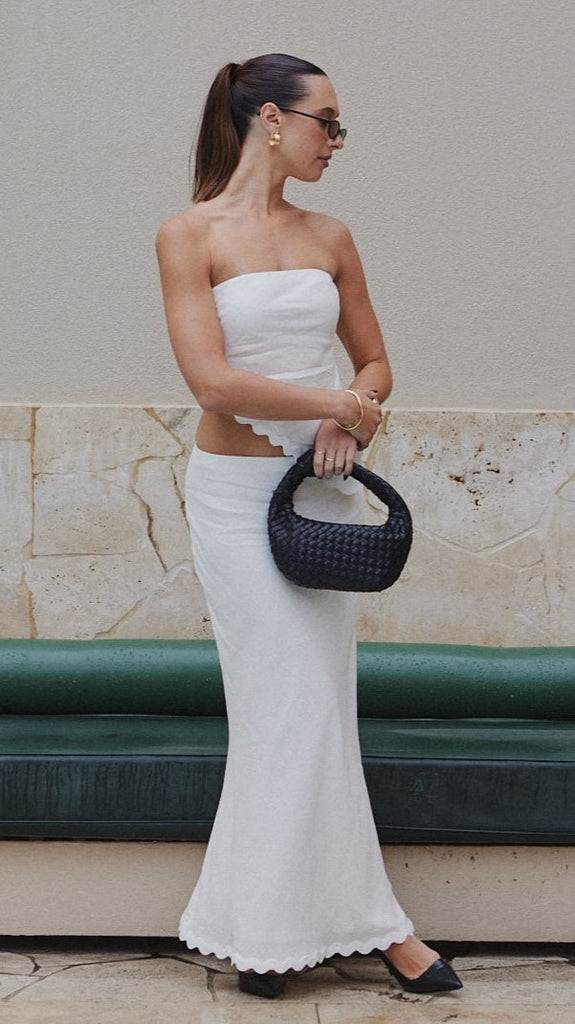 Solara Maxi Skirt - White