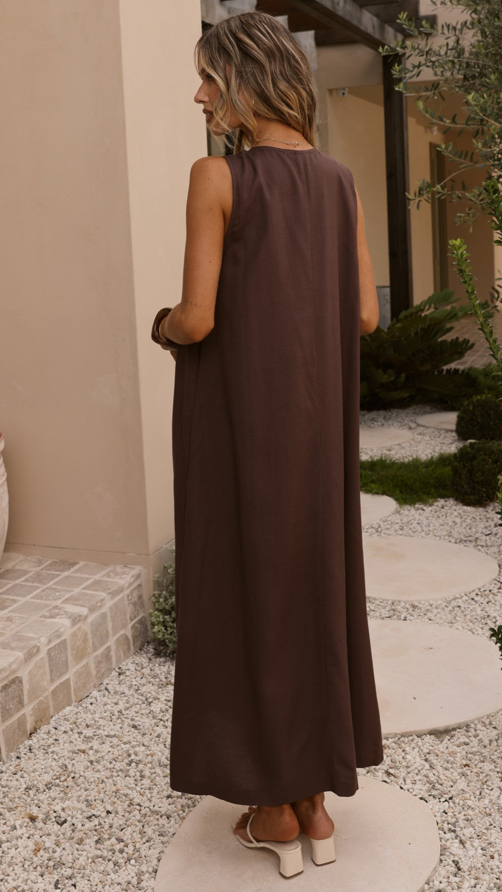 Aliah Maxi Dress - Chocolate - Billy J