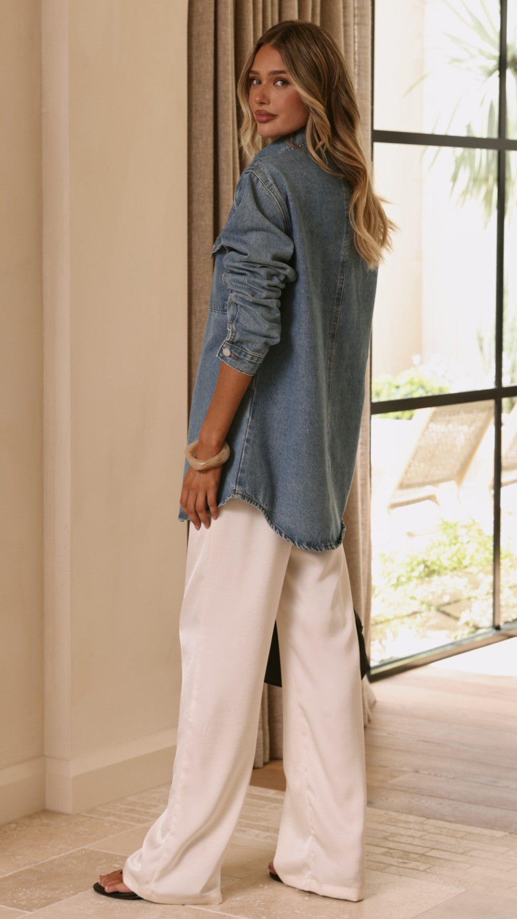 Yvella Denim Jacket - Mid Blue - Billy J