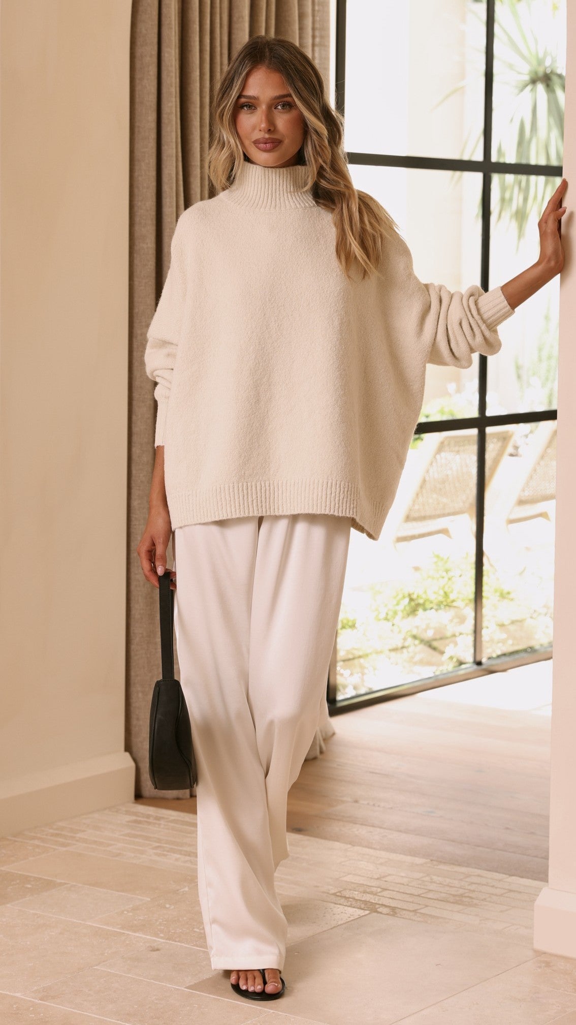 Harita Knitted Sweater - Cream - Billy J