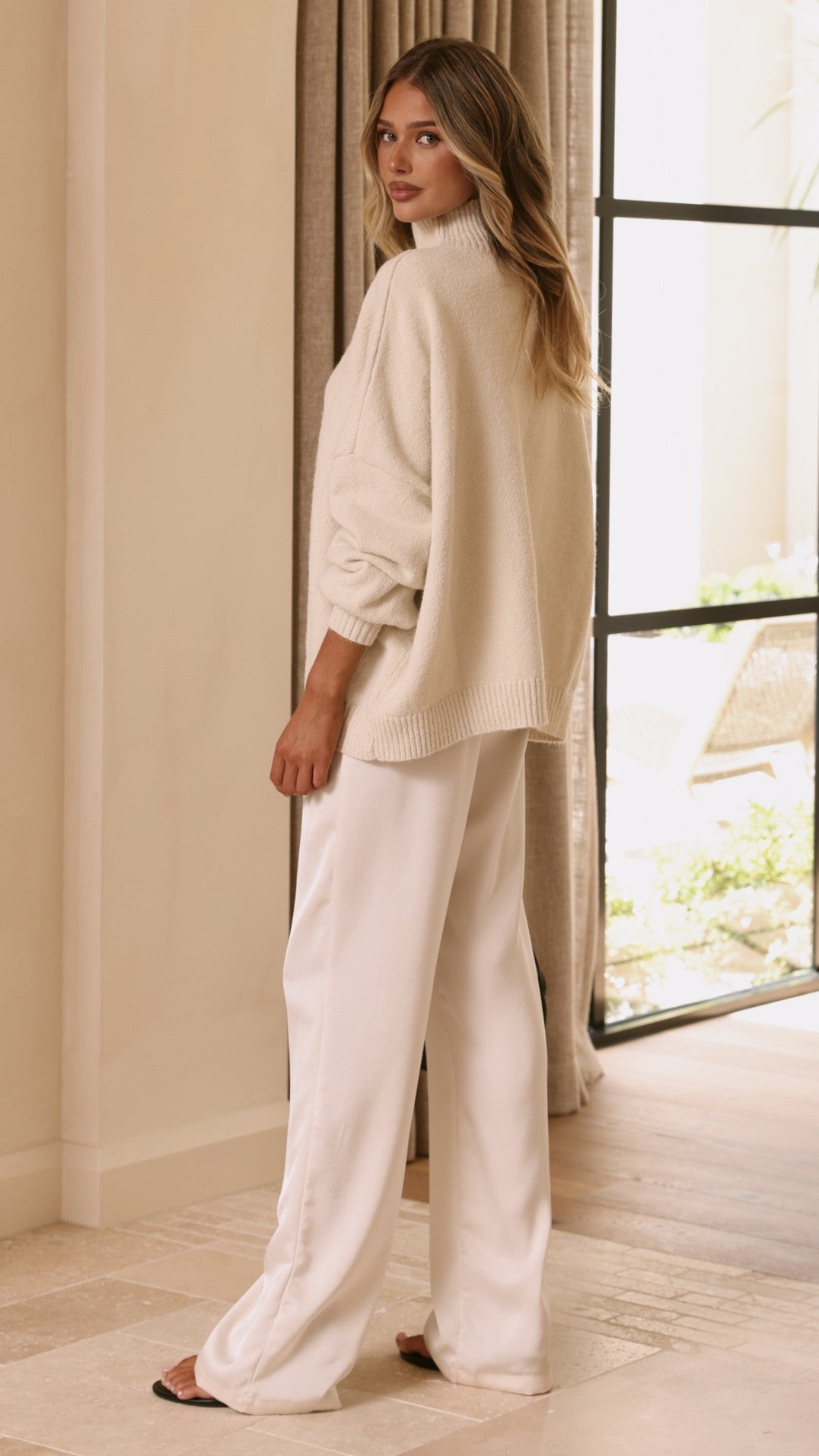 Harita Knitted Sweater - Cream - Billy J
