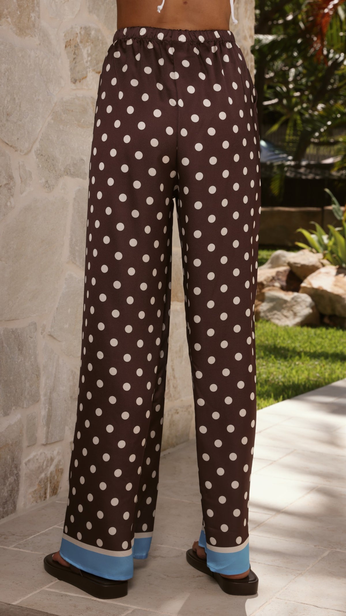 Harley Scarf Top and Pants Set - Brown Polka - Billy J