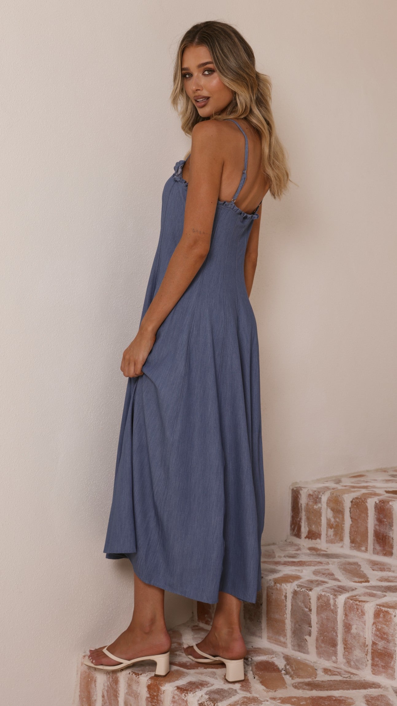 Tanya Maxi Dress - Blue Denim - Billy J