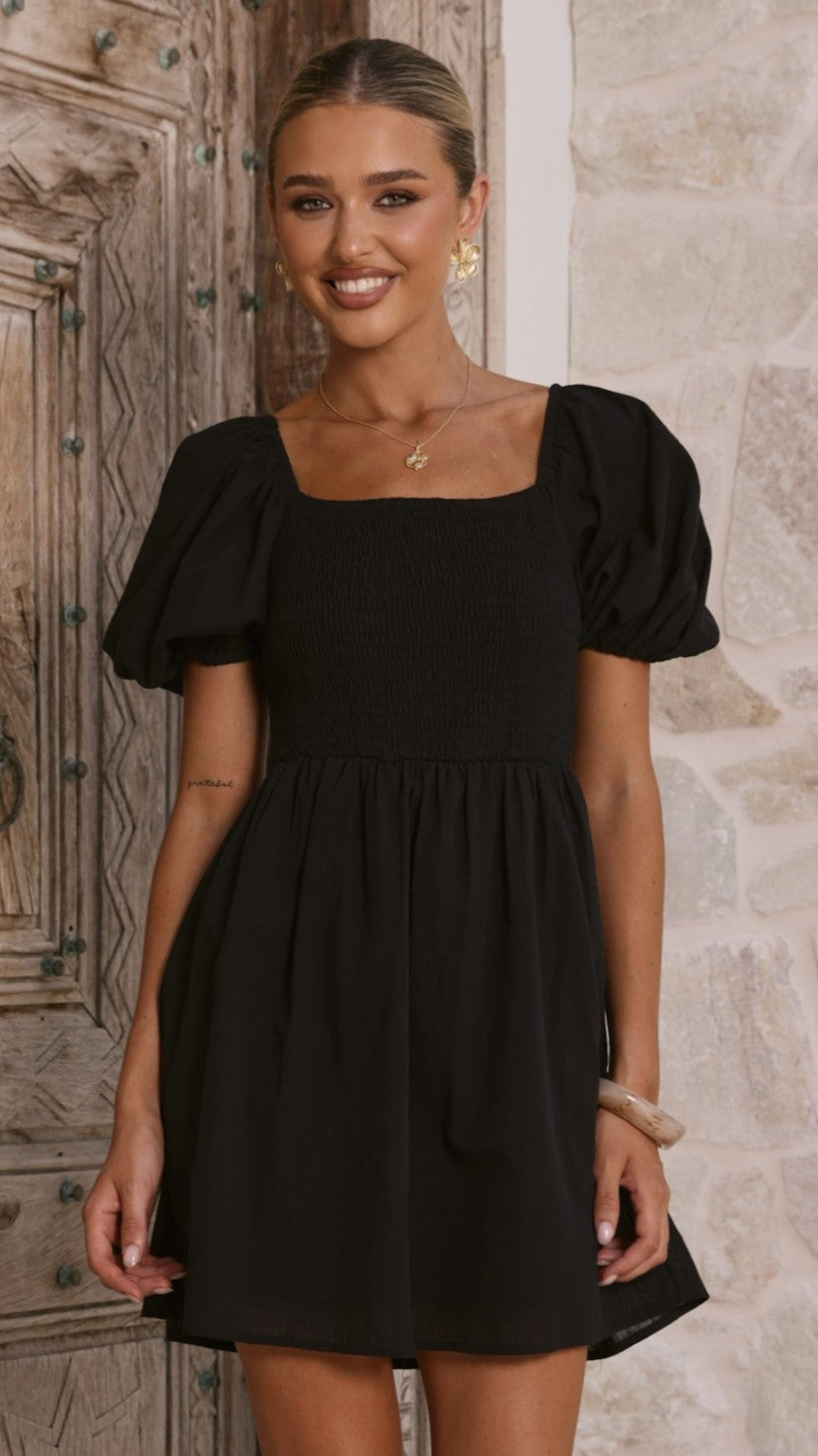 Marissa Mini Dress - Black - Billy J