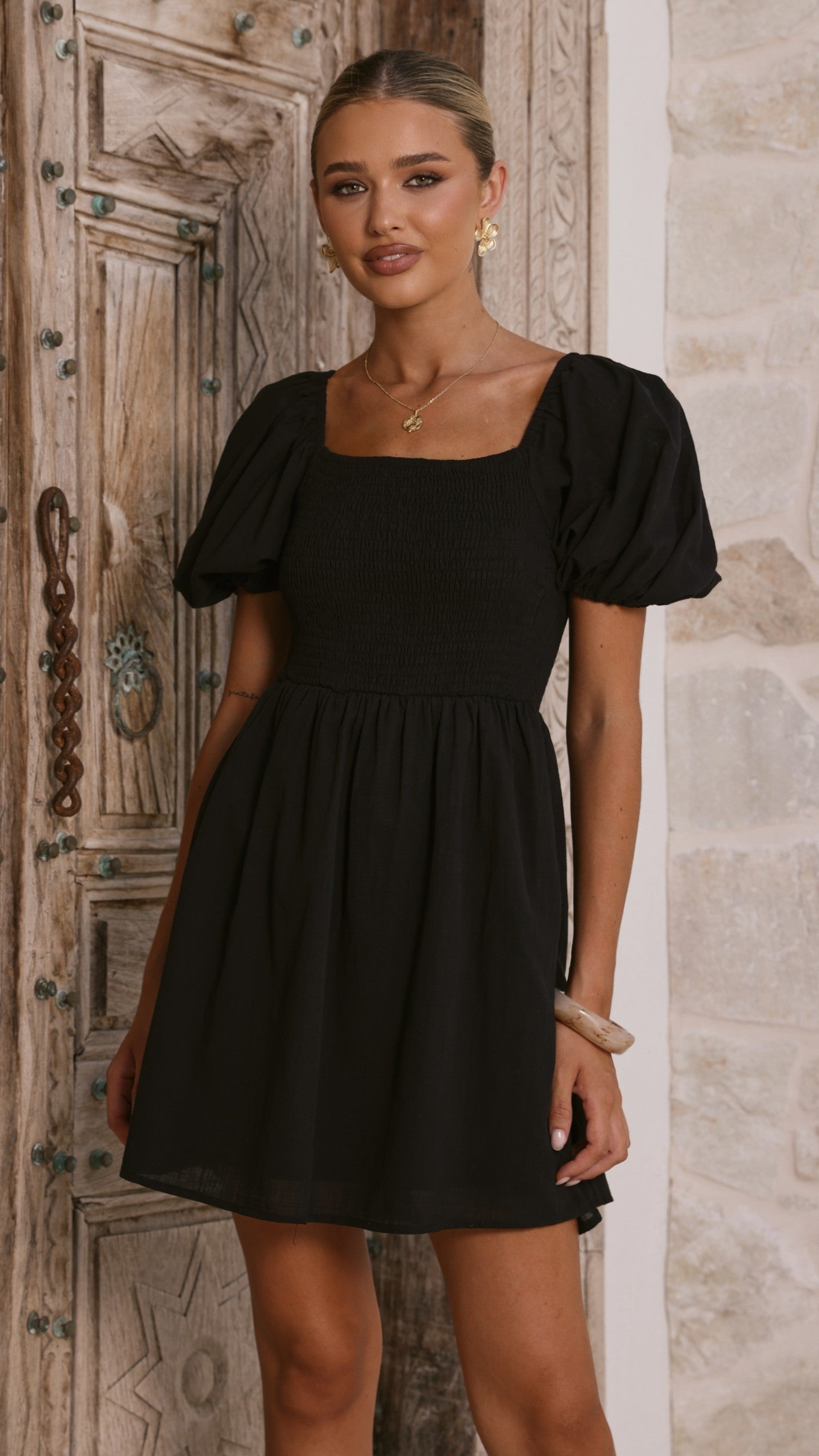 Marissa Mini Dress - Black - Billy J