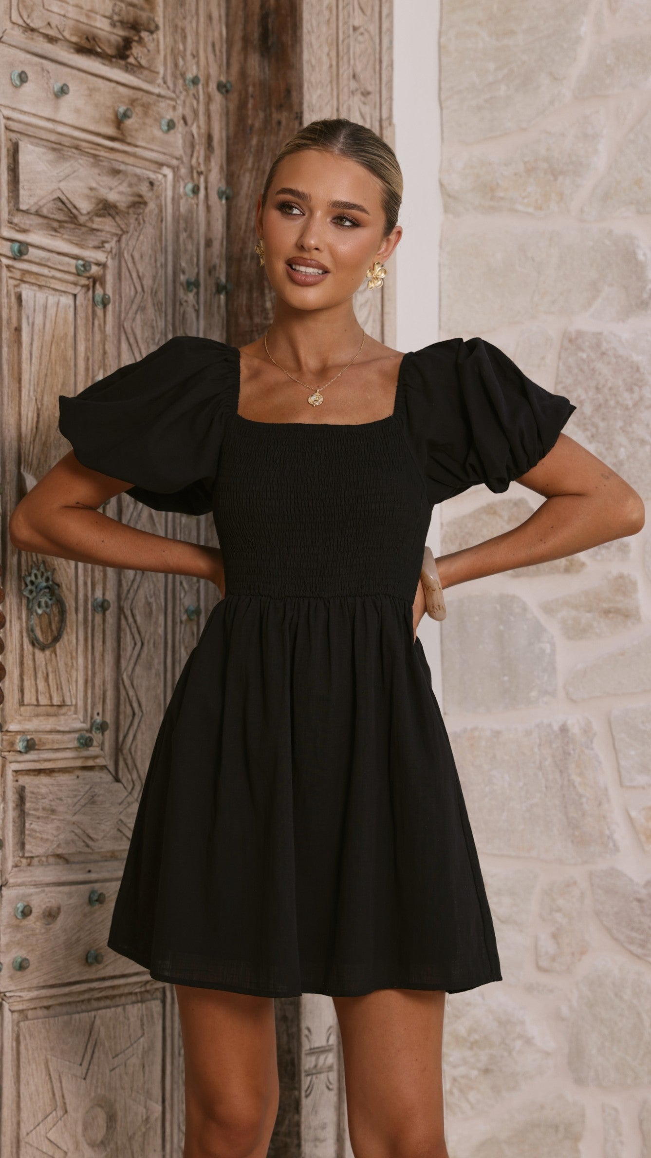 Marissa Mini Dress - Black - Billy J