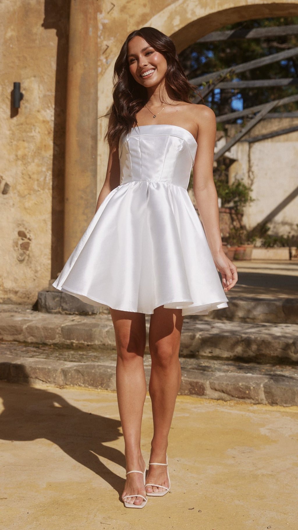 Valentina Mini Dress - White - Billy J