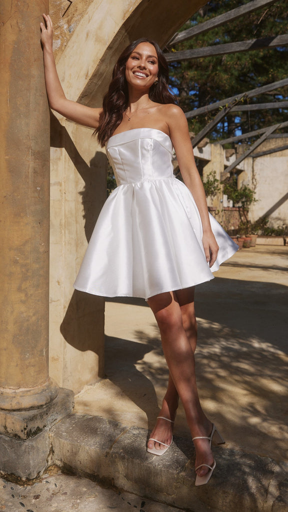 Valentina Mini Dress - White - Billy J