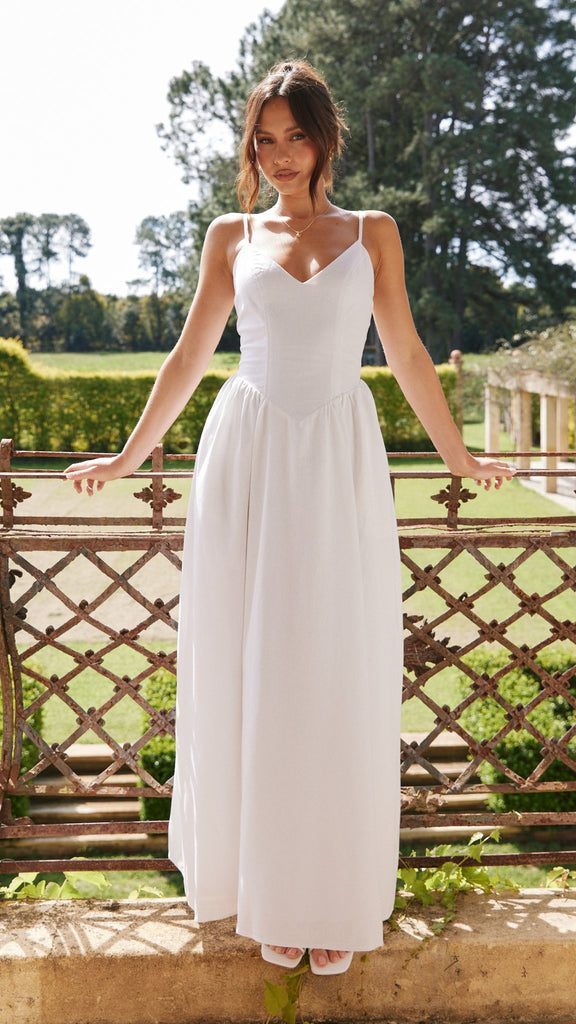 Zephy Maxi Dress - White - Billy J