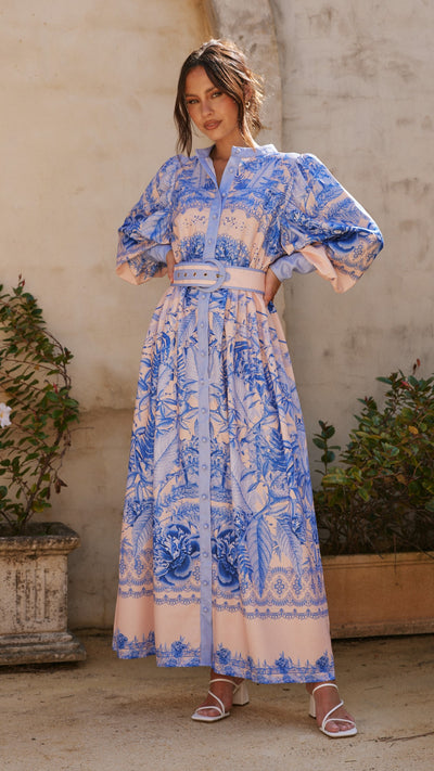 Load image into Gallery viewer, Taia Maxi Dress - Madeline Blue - Billy J
