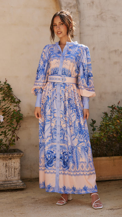 Load image into Gallery viewer, Taia Maxi Dress - Madeline Blue - Billy J
