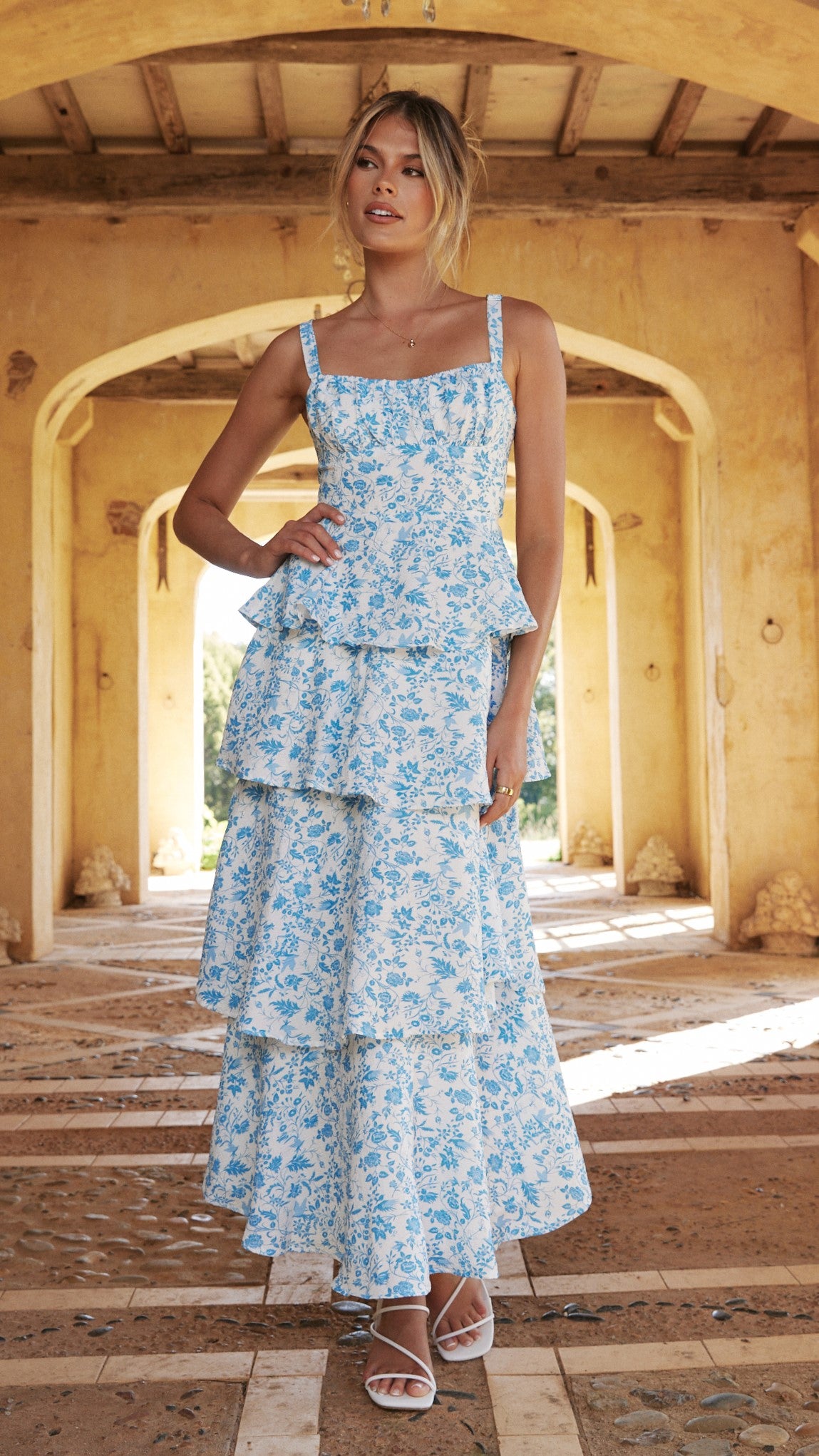 Page Maxi Dress - Blue Floral - Billy J