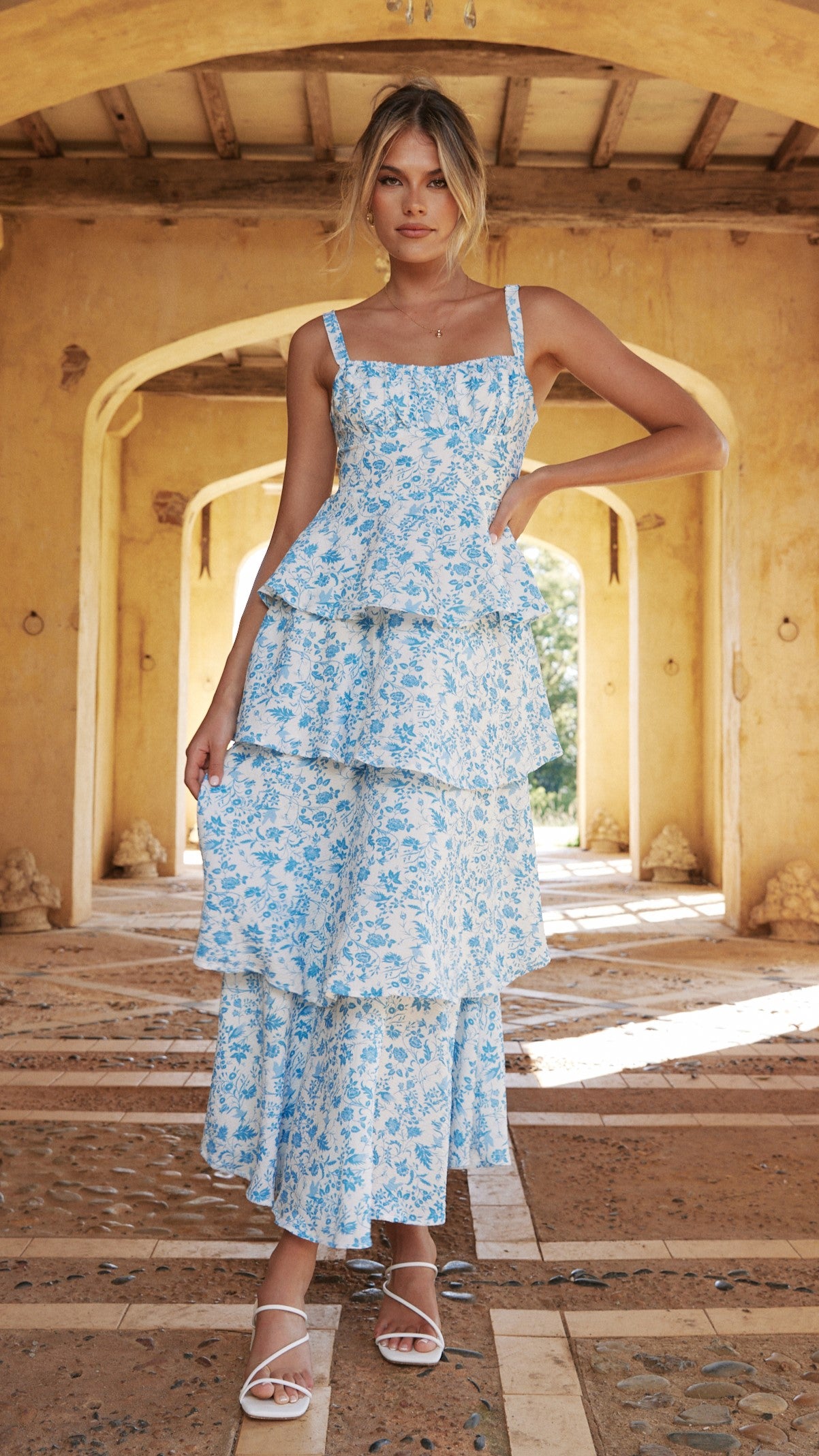 Page Maxi Dress - Blue Floral - Billy J