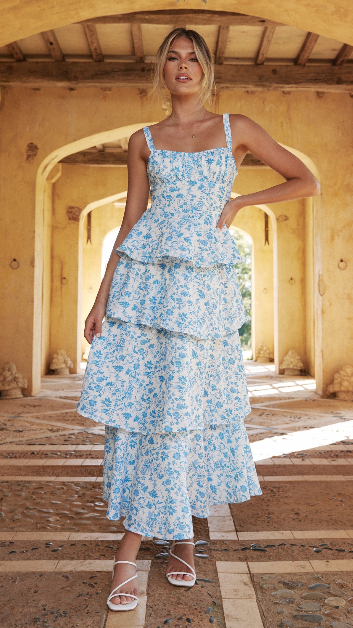 Page Maxi Dress - Blue Floral - Billy J