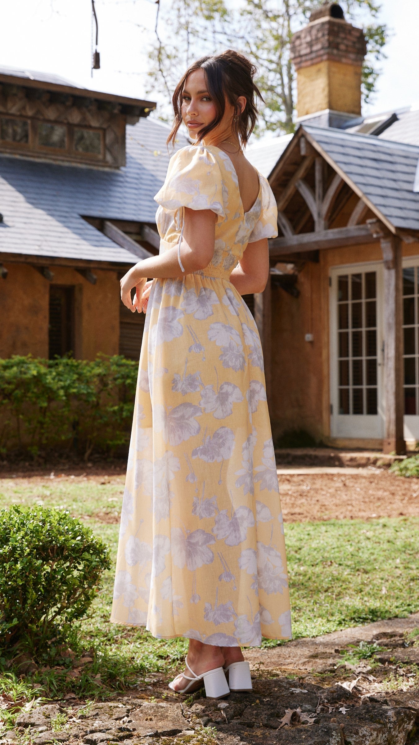 Sarai Maxi Dress - Yellow Floral - Billy J