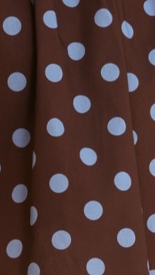 Amira Mini Dress - Choc/Blue Polka - Billy J
