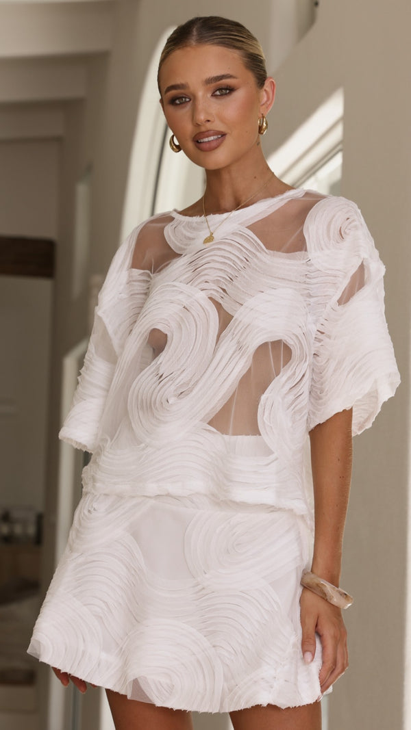 Linnea Top - White - Billy J