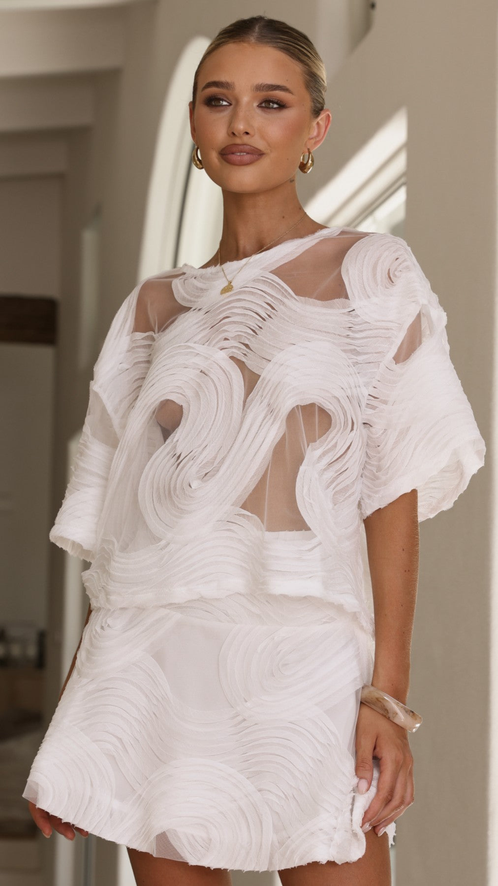 Linnea Top - White - Billy J