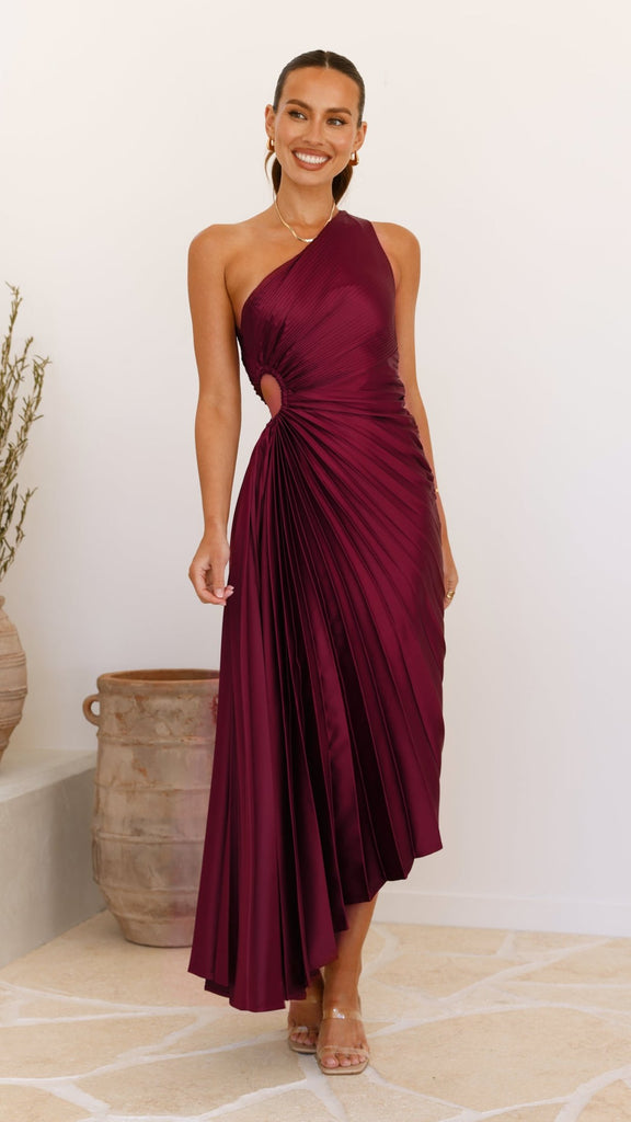 Olivia Maxi Dress - Wine - Billy J