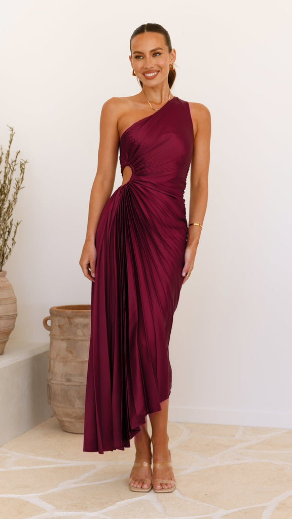 Olivia Maxi Dress - Wine - Billy J