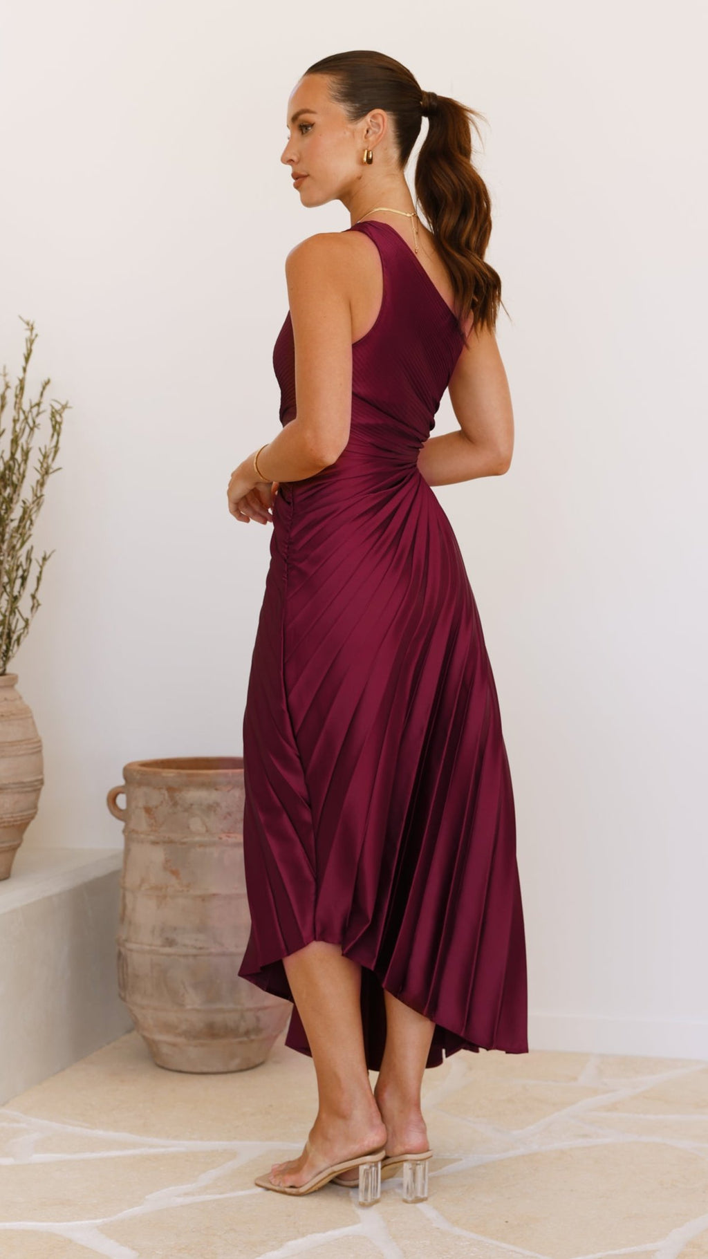 Olivia Maxi Dress - Wine - Billy J